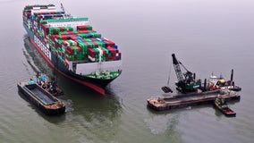 Stranded Chesapeake Bay cargo ship successfully refloated