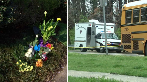 Community mourns after 7-year-old boy struck, killed by car at school bus stop in Montgomery County