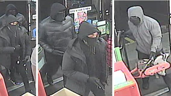 Smoke showing at ATM after robbery attempt; suspect seen with industrial saw