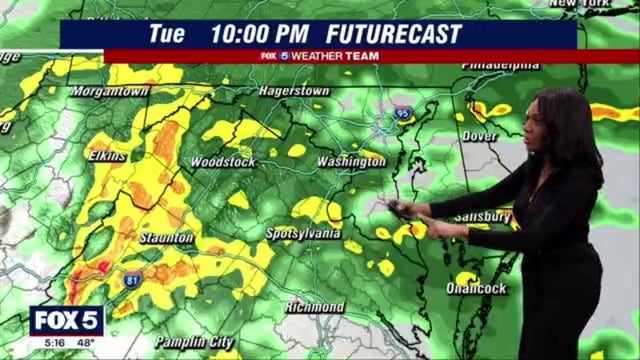 Cloudy Tuesday makes way for heavy rainfall overnight
