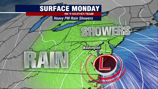 Chilly temperatures, rain and snow expected Monday across parts of DC region