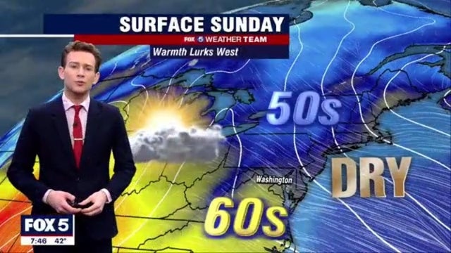 Unseasonably cool Sunday in DC region paves way for big warm up this week