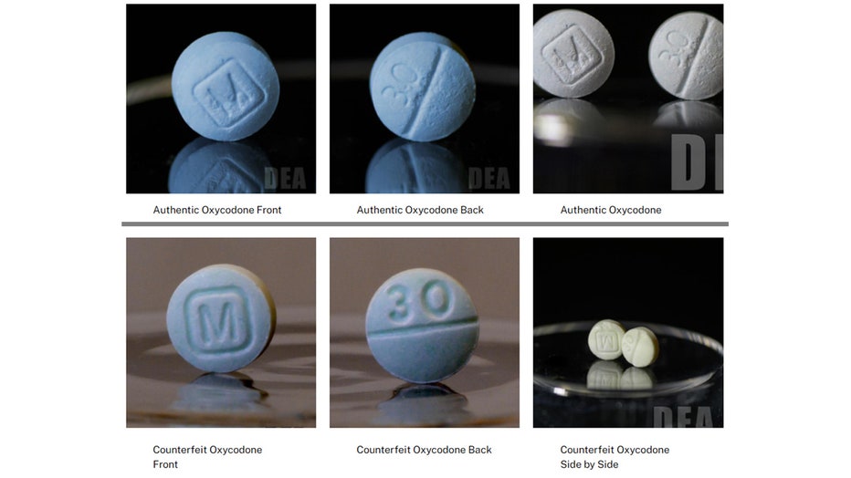 Authentic vs Counterfeit Oxycodone (U.S. Drug Enforcement Administration)