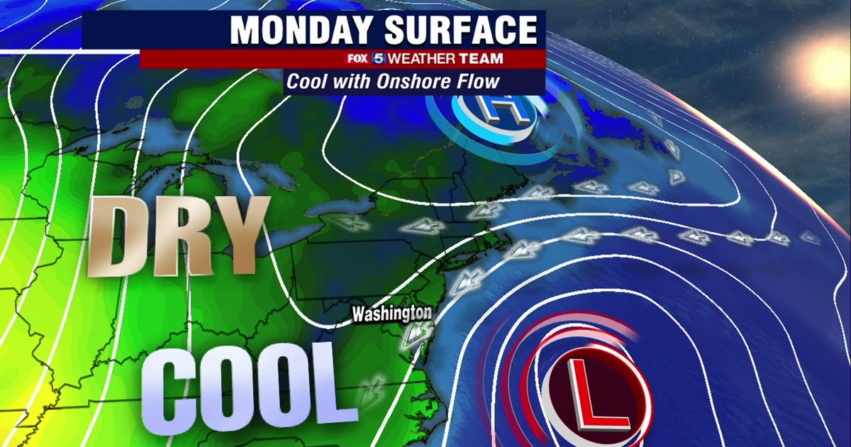 Cool, breezy and dry Monday with highs in the mid-60s | FOX 5 DC