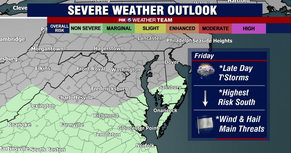Showers, thunderstorms Friday; rainy Mother’s Day weekend ahead | FOX 5 DC