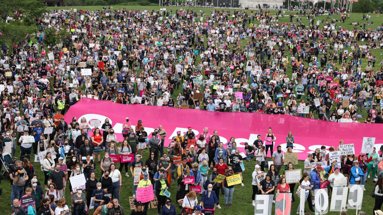 Thousands rally across DC in support of abortion rights