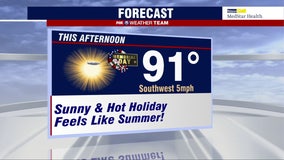 Memorial Day Forecast: Sunny and hot with highs in the 90s