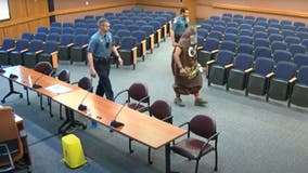 Stink bomb deployed at Anne Arundel County Council meeting by man in 'poop emoji' costume