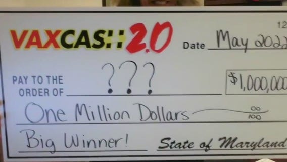 Maryland offers $1 million to vaxxed and boosted residents