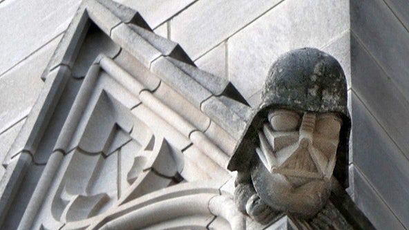 Darth Vader grotesque draws Star Wars fans to National Cathedral
