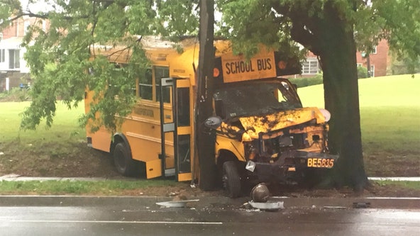 School bus crash in DC sends 2 to hospital