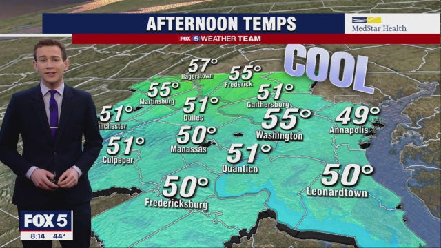 DC region dries out for Mother's Day; temperatures remain unseasonably cool