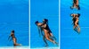 Unconscious swimmer pulled from bottom of pool by coach in dramatic rescue