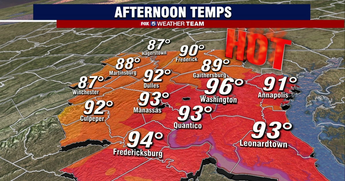 Hot and breezy Friday with possible isolated thunderstorms | FOX 5 DC