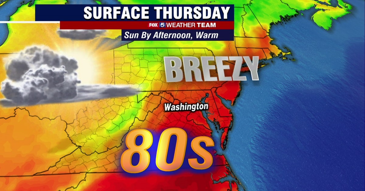 Sunny, breezy Thursday with highs in the 80s | FOX 5 DC