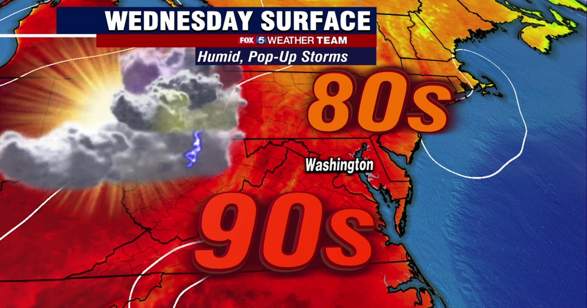Hot, humid and sunny Wednesday across DC region with highs near 90 ...