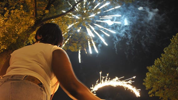 Fairfax tests July Fourth fireworks Tuesday from roof of high school