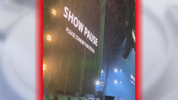 Severe weather cuts concert short at Nationals Park