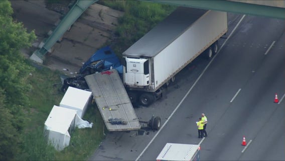 Major delays after 3 tractor-trailers involved in crash along I-95 near Jessup