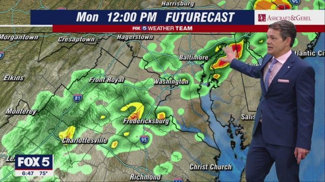 Scattered showers expected Monday morning; temps heat up throughout week