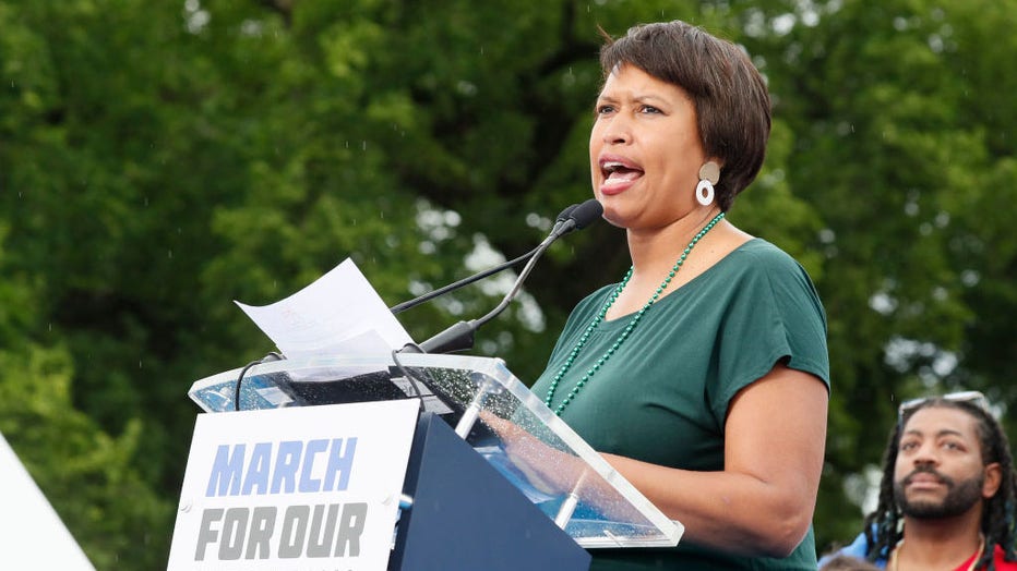 D.C. Mayor Muriel Bowser speaks during March for Our Lives 2022 on June 11, 2022, in Washington, DC. (Photo by Paul Morigi/Getty Images for March For Our Lives)