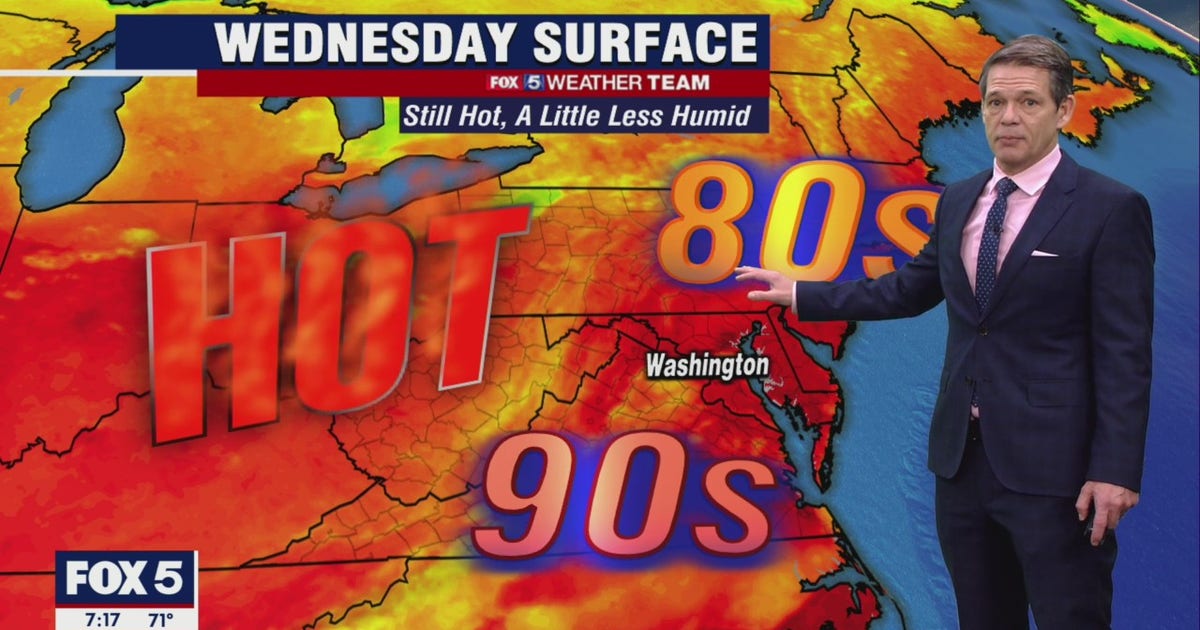 Warm, less humid Wednesday with storms possible south of DC | FOX 5 DC