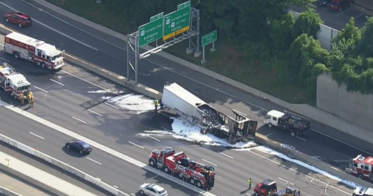 Tractor-trailer fire shuts down I-495 in Fairfax County | FOX 5 DC
