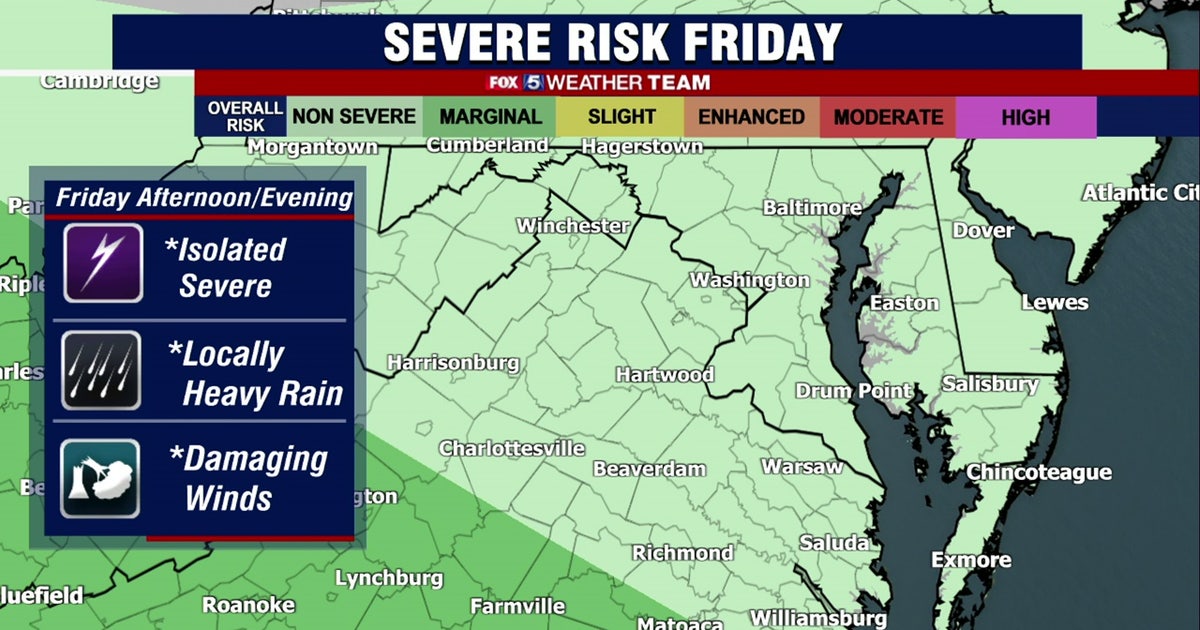 Hot, humid Friday with chance for afternoon thunderstorms | FOX 5 DC