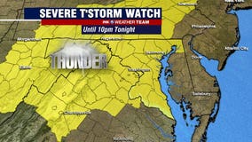 Severe thunderstorm watch in place for DMV amid humid, hot Tuesday