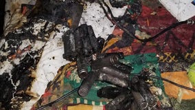 Electric golf caddy batteries charging on bed explode causing fire that damaged North Bethesda home