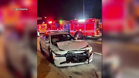 Wrong-way driver crashed into police cruiser in Gaithersburg, police say