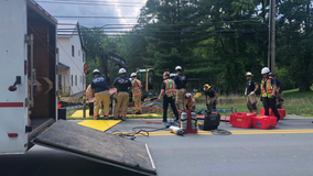 Person freed after being partially buried in trench in Rockville