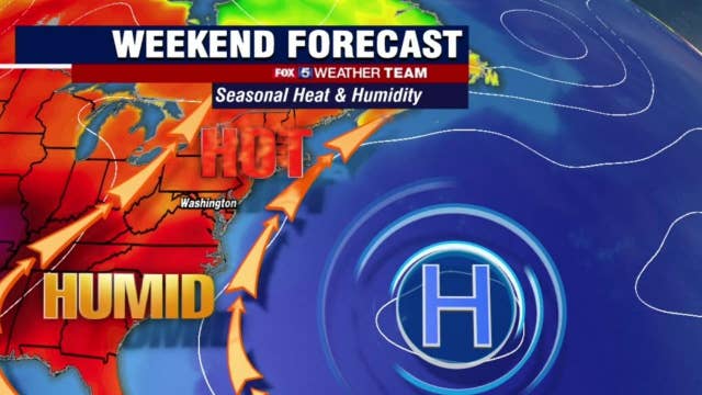 Hot, humid weekend across DC region with chances for pop-up storms