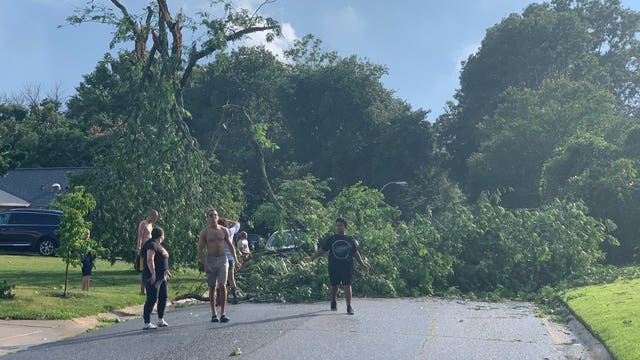 Tornado touches down in Bowie, pummeling power lines and trees