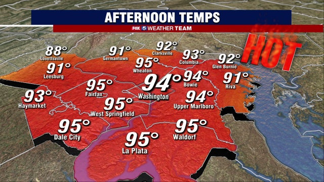 Hot, humid day to start to July; Severe thunderstorm watch issued for DC area