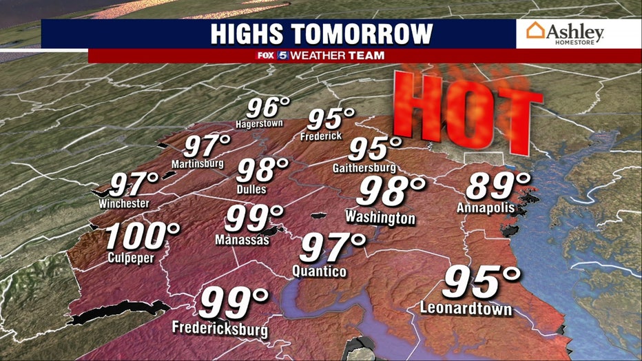 DC Heat Wave: Scorching Temperatures Friday With Highs Near 95 Degrees ...