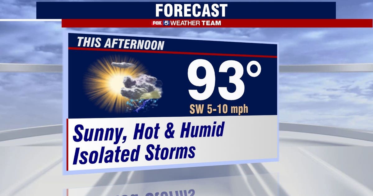 Hot, humid Monday with isolated storms possible in the evening | FOX 5 DC