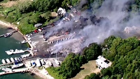 Mattapoisett boatyard fire consumes boats, buildings, vehicles