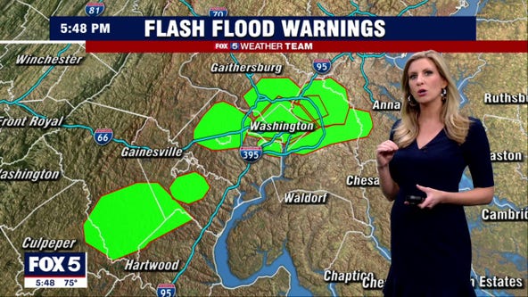 Flooding reported across DC region Wednesday as severe storms move through