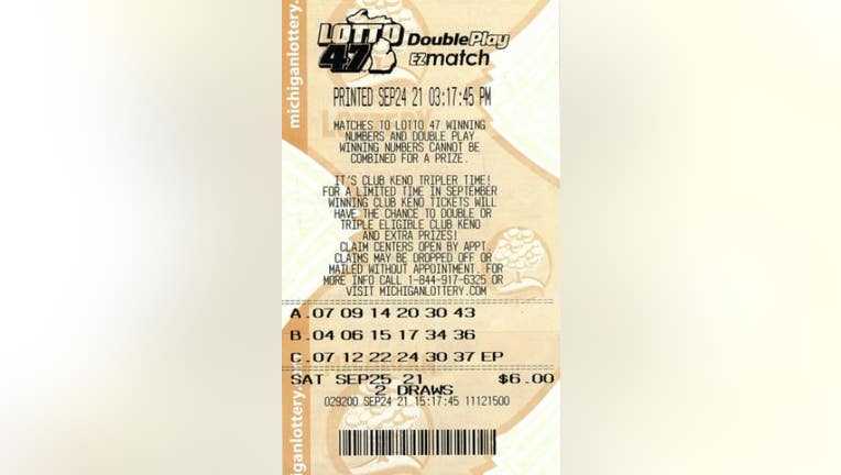 lottery winning ticket