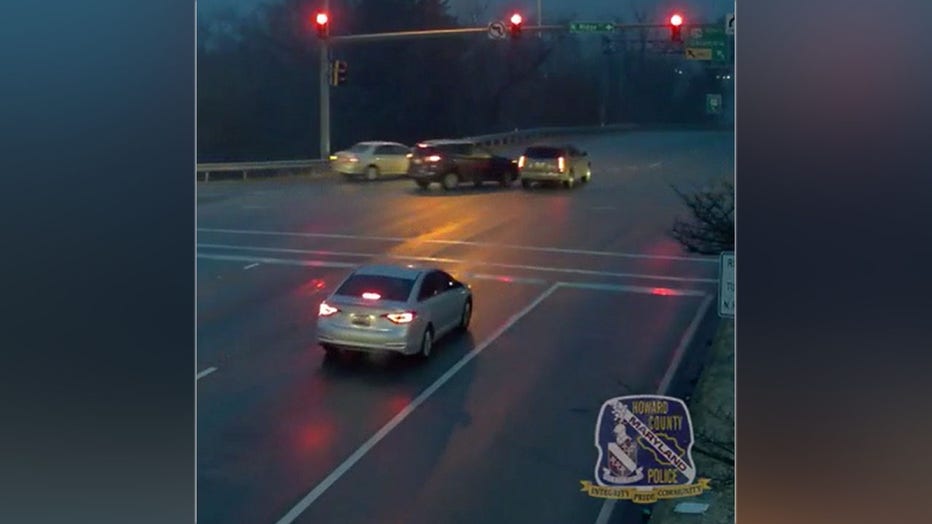 Red Light Runners Captured On Camera In Series Of Near-misses At Howard ...