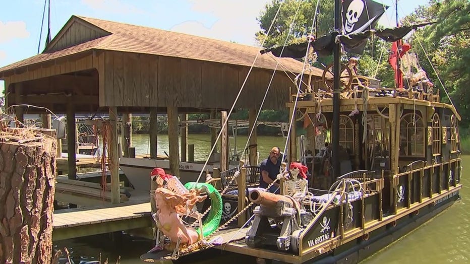 Virginia fireman selling pirate ship-themed house boat for $49,000