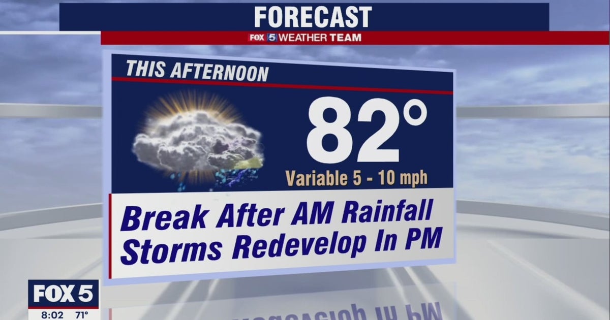 Rainy Sunday across DC region; Thunderstorms possible Monday | FOX 5 DC