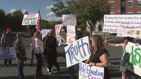 Virginia parents protest critical race theory outside Loudoun County School Board meeting