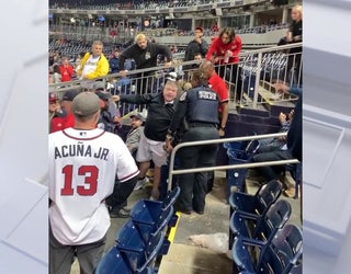 GRAPHIC: Disorderly baseball fan punches, bites usher at MLB game