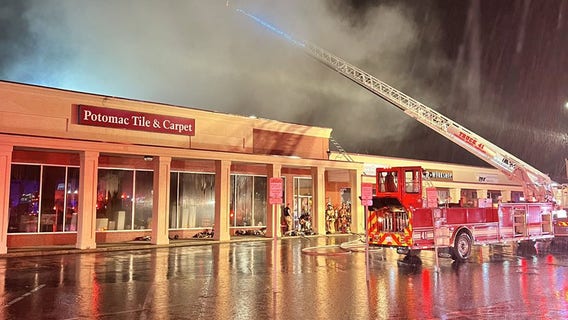 2 alarm fire damages Frederick flooring store