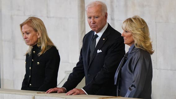 Bidens among thousands to pay respects at Westminster Hall to Queen Elizabeth II