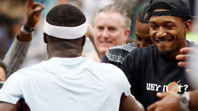 Frances Tiafoe warms up in Bradley Beal jersey ahead of US Open semifinals