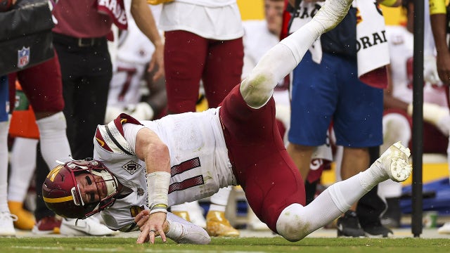 Washington Commanders’ QB Carson Wentz struggles in 24-8 loss to Eagles