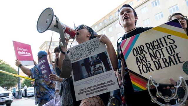 Protesters confront politicians outside pro-life gala in DC